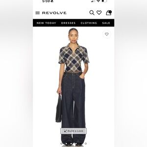 REVOLVE Frame Amelia Gray Detour wide jeans 26